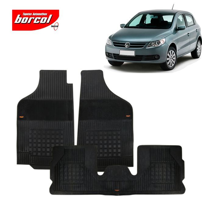 Tapete Borracha Gol Parati G1 G2 Gol G3 G4 Interlagos Preto 3 Peças ...