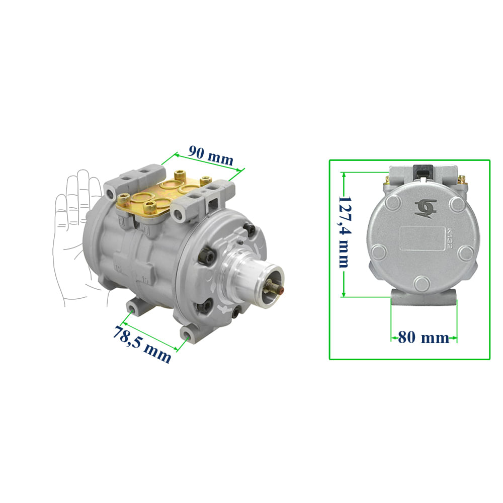 Compressor Ar Condicionado 10P15 John Deere L200 Triton Universal