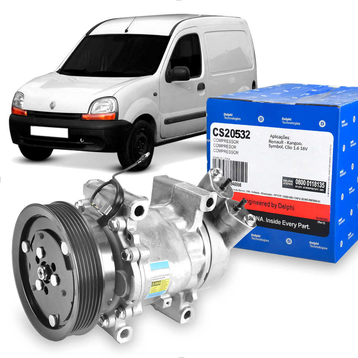 Compressor Ar Kangoo 1.6 2003 até 2007 - CS20532