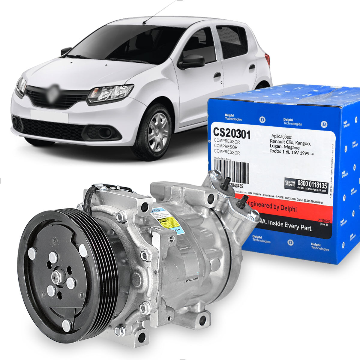 Compressor Ar Sandero 1.6 2007 até 2014 - CS20301