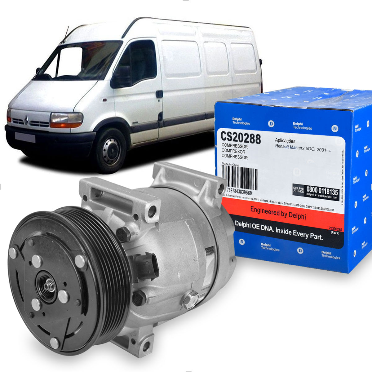 Compressor Ar Renault Master 2008 até 2012 - CS20288