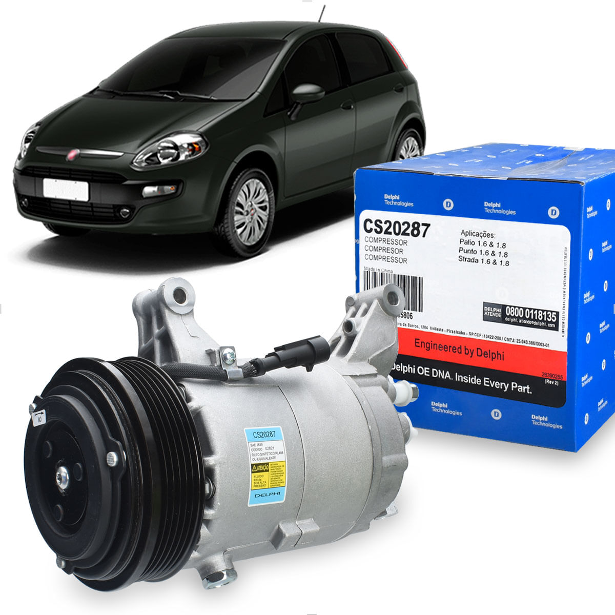 Compressor Ar Punto 1.4 1.6 2012 até 2017 - CS20287
