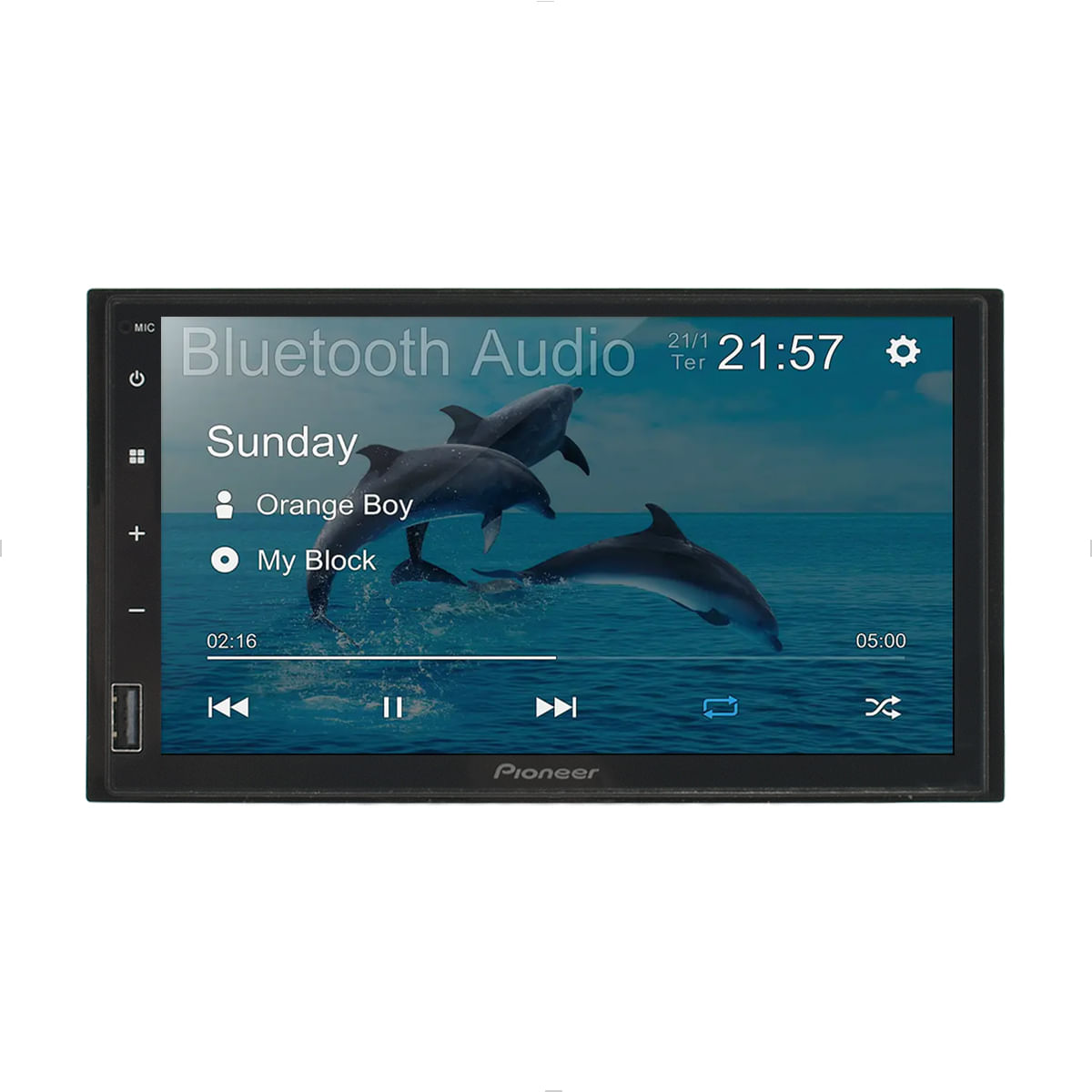 Central Multimídia 7" DMH-145BR Pioneer Bluetooth Espelhamento Android