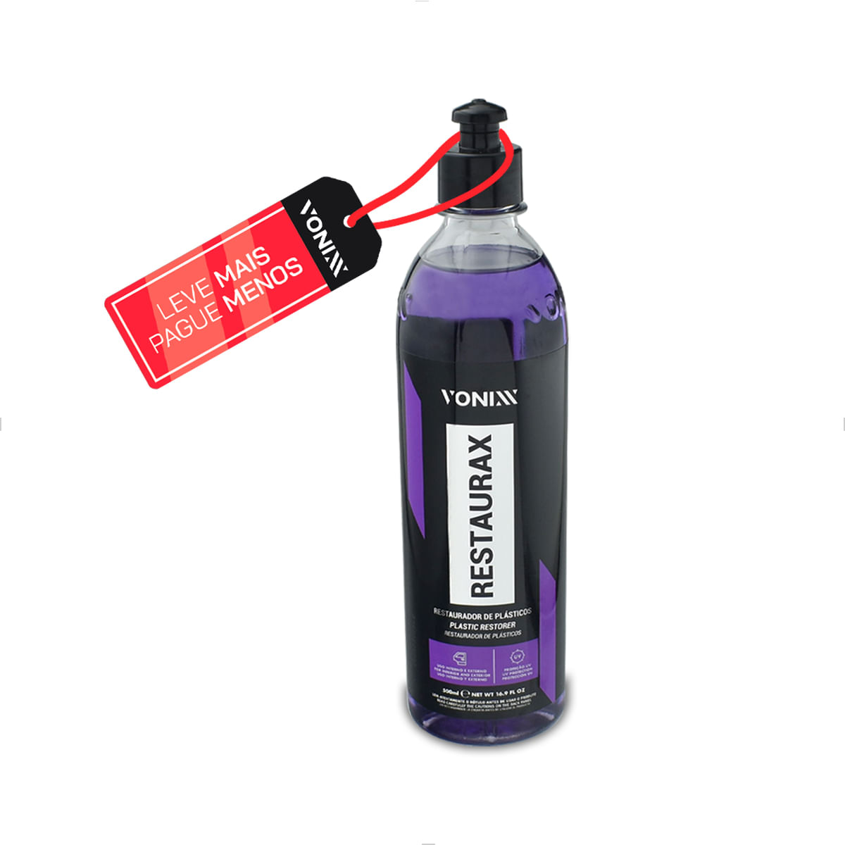 Restaurax Restaurador de Plásticos Brilho 500mL