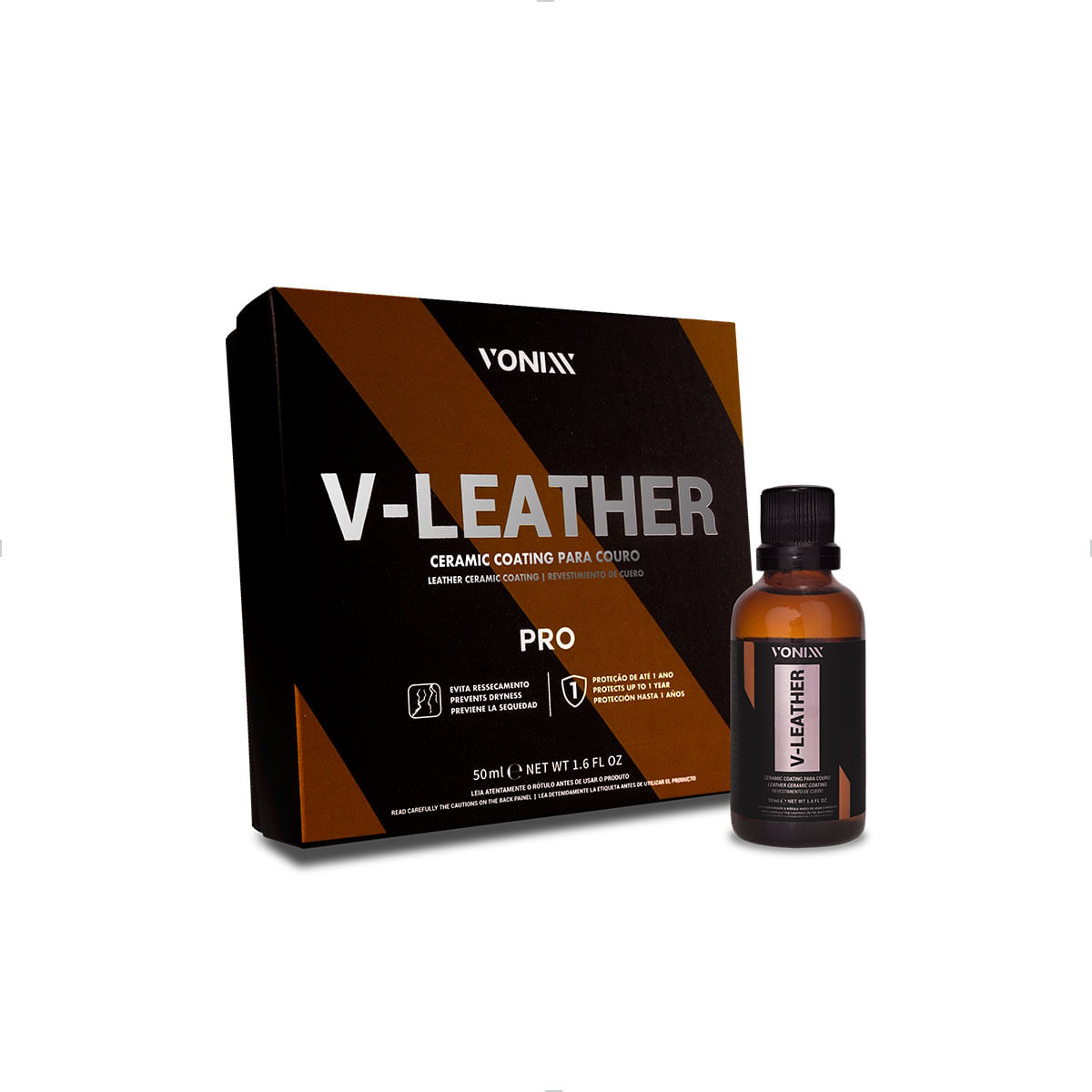 V-Leather Ceramic Coating Restaurador de Couros 50mL