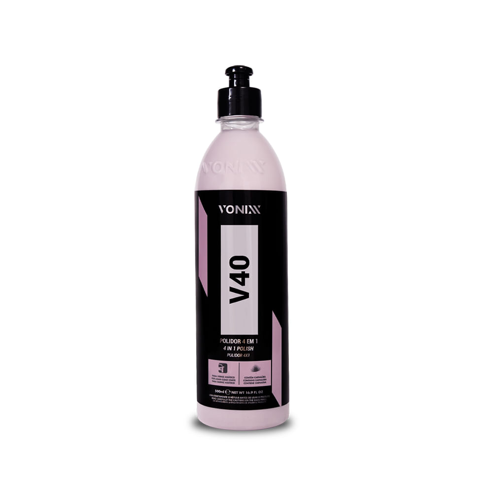 V40 Polidor de Corte Refino Lustro Proteção 4 em 1 500mL