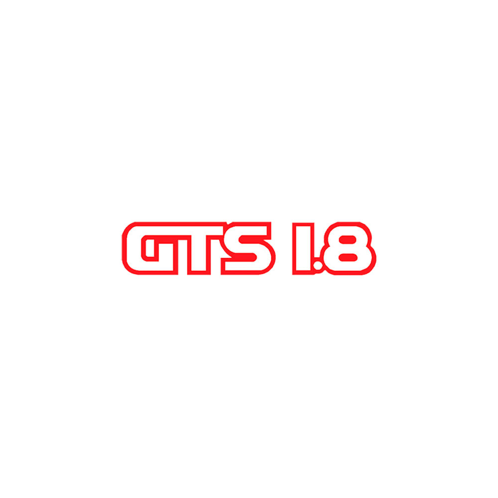 Emblema GTS 1.8 para Volkswagen Vermelho