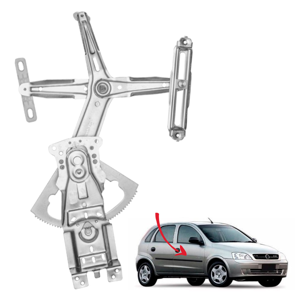 Máquina Vidro Elétrica Dianteira Corsa 02/12 Motor Bosch
