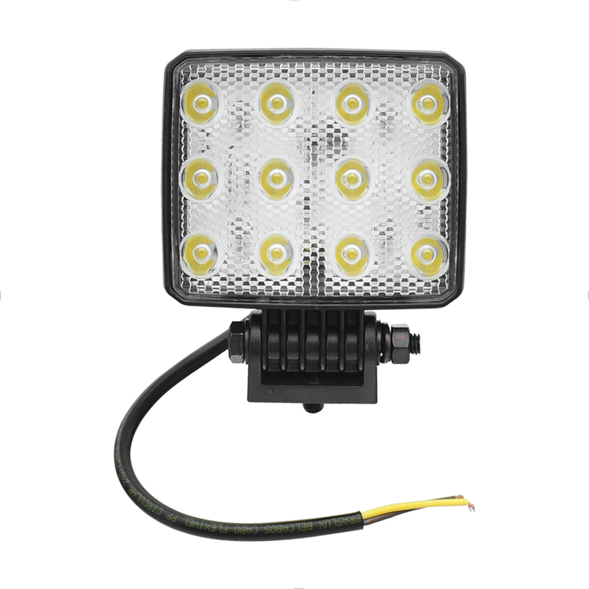 Farol Auxiliar LED Universal Quadrado Slim 6W Branco