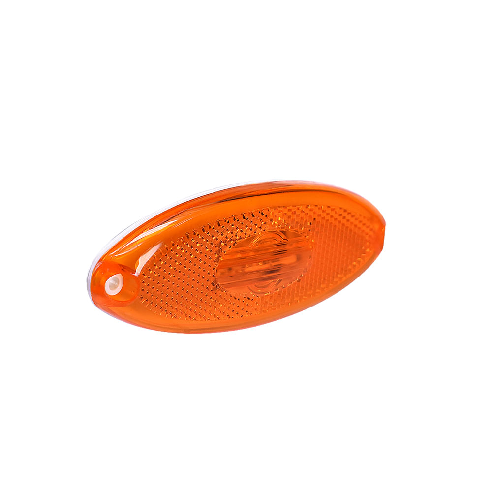 Lanterna Lateral LED 12V 24V Universal Oval Amarela - 2040