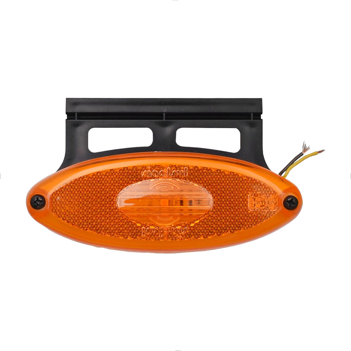Lanterna Lateral LED 12V 24V Universal Oval Amarela - 2043