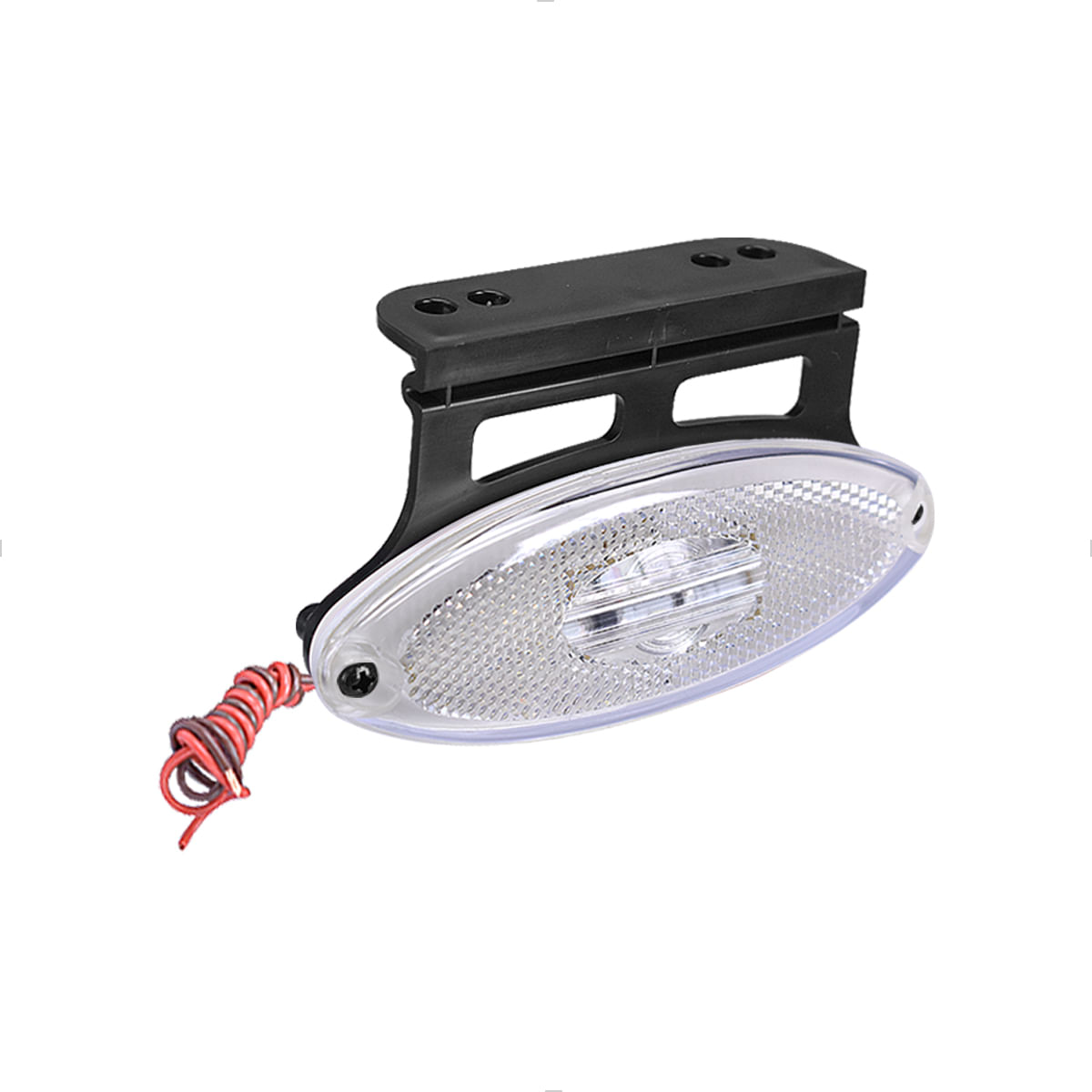 Lanterna Lateral LED 12V 24V Universal Oval Cristal - 2043