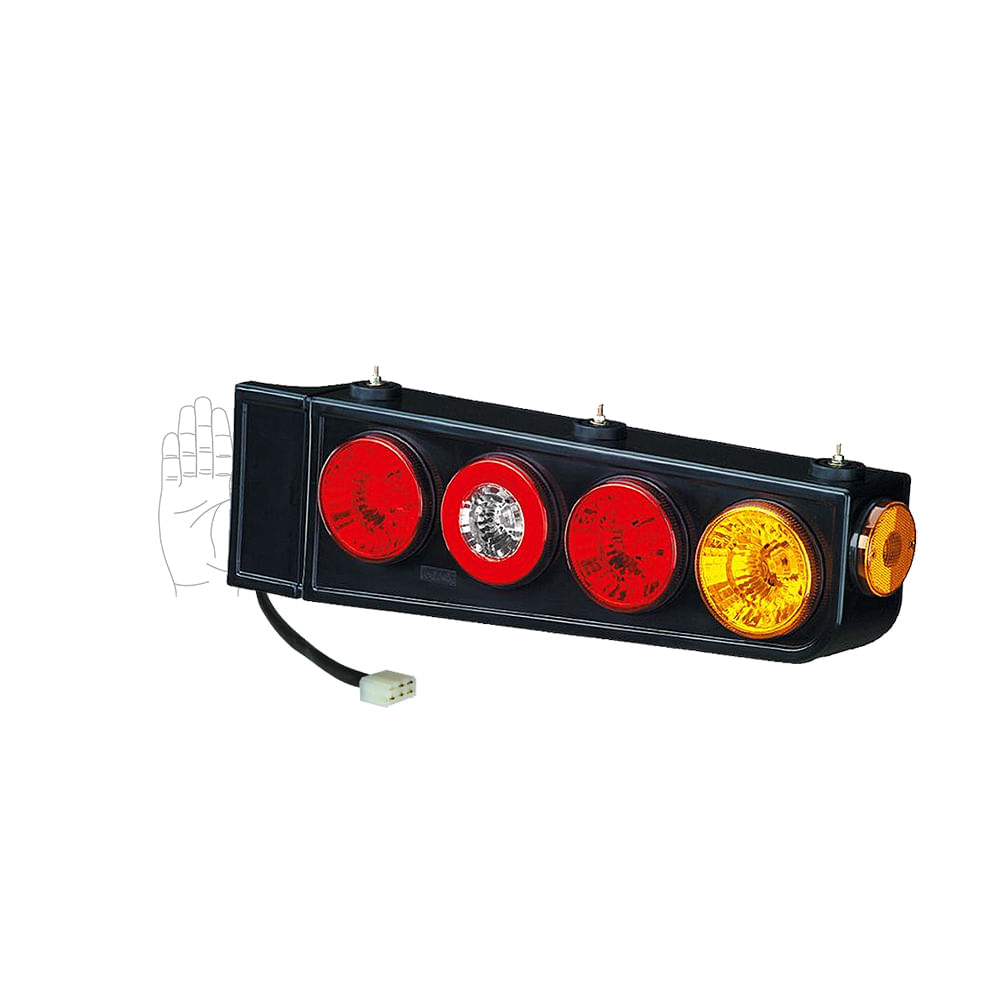 Lanterna Traseira Randon Diamantada com Aba - 1389