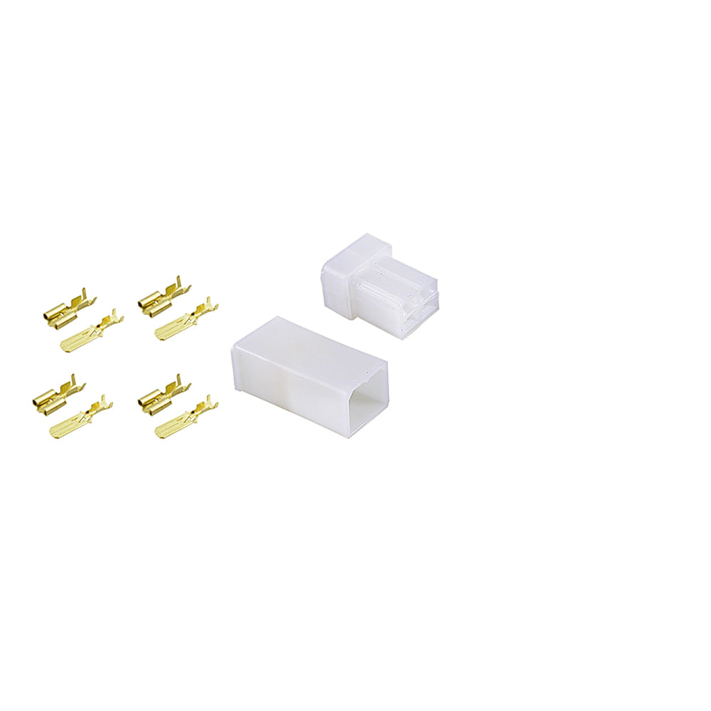 Conector 4 Vias Macho e Fêmea para Fio 2,8mm