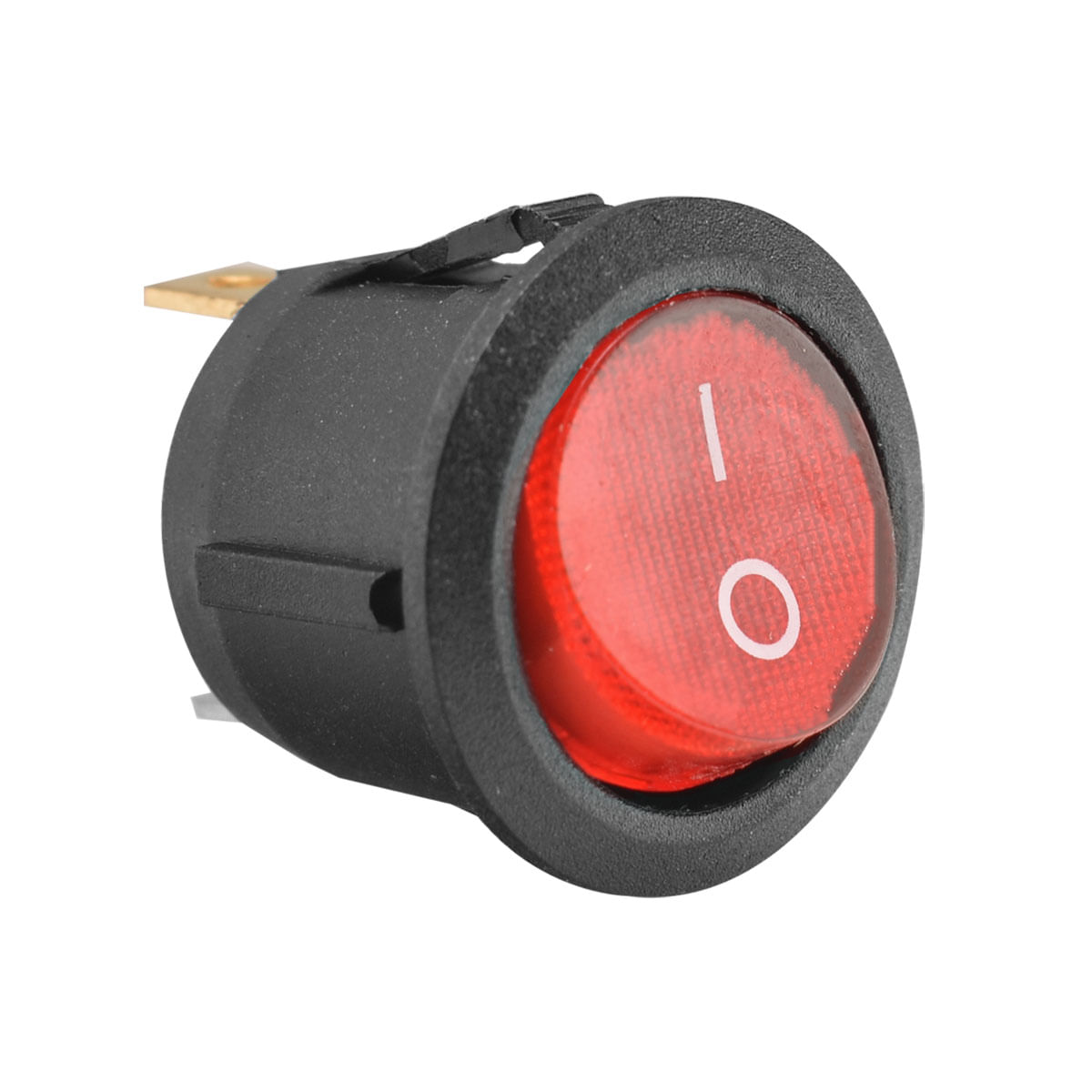 Botão Liga Desliga Chave Mini Interruptor Bolinha - Vermelho