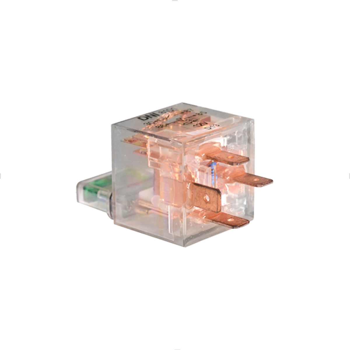Relé Auxiliar 12V 40A com LED Suporte e Fusível 4T Selado
