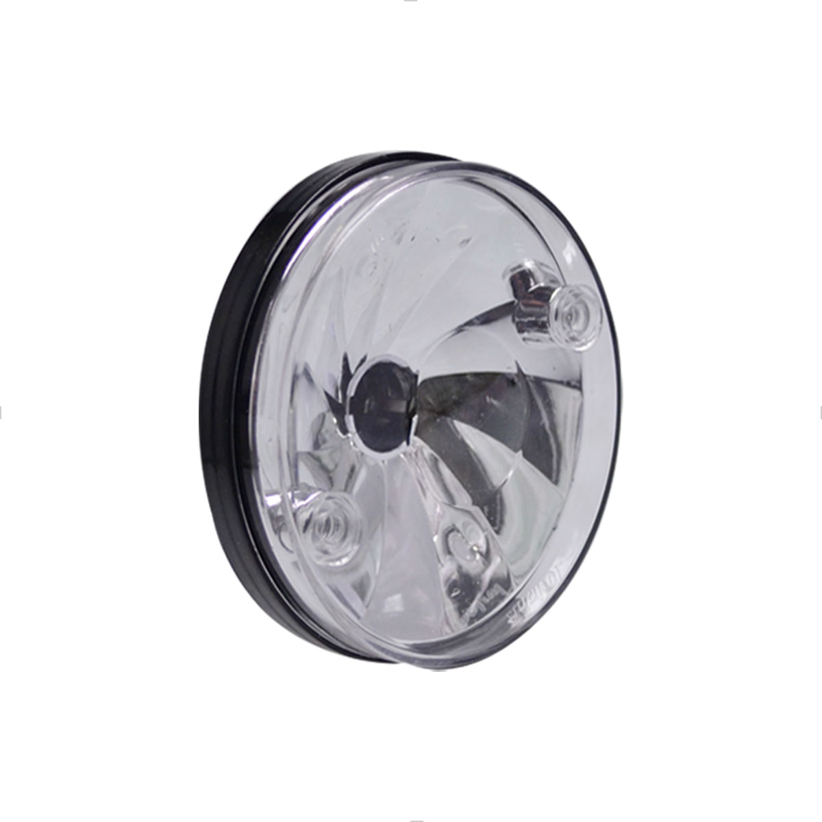 Lanterna Lateral Redonda Cristal Lente Lisa - 1146
