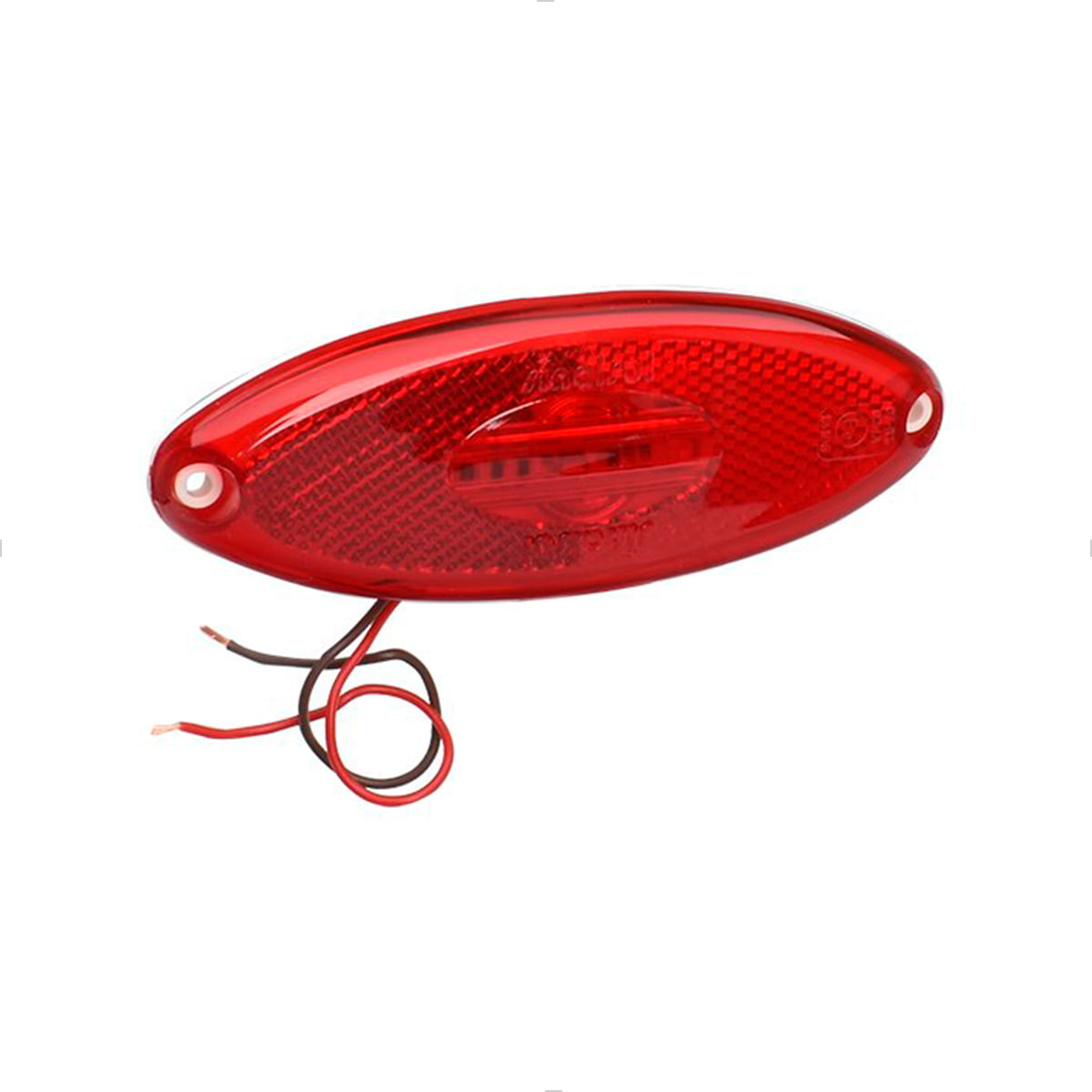 Lanterna Lateral LED Universal 12V 24V com Fios - Vermelha