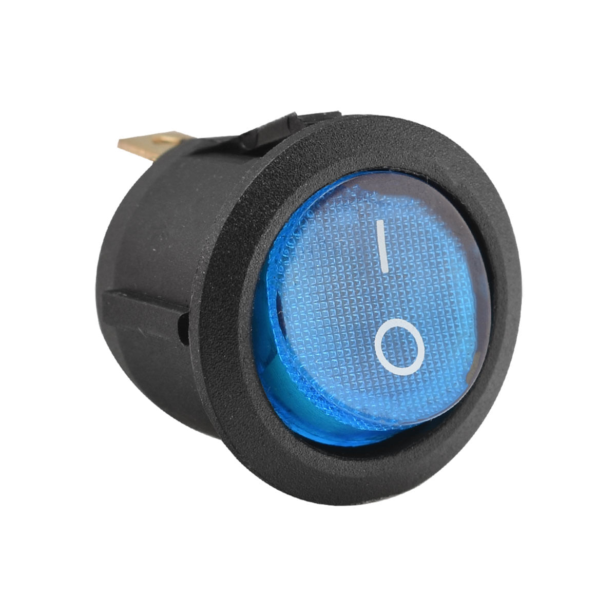 Botão Liga Desliga Chave Mini Interruptor Bolinha - Azul