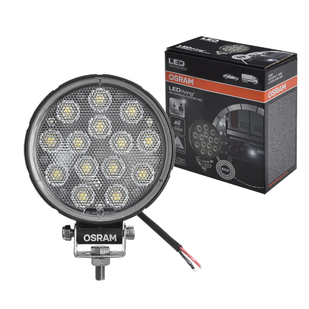 Farol Auxiliar LED Redondo Branco 15W VX120R-WD