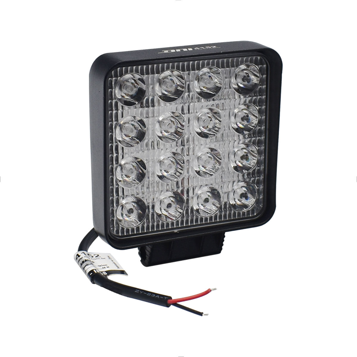 Farol Auxiliar LED Universal 48W Quadrado Azul 12V 24V