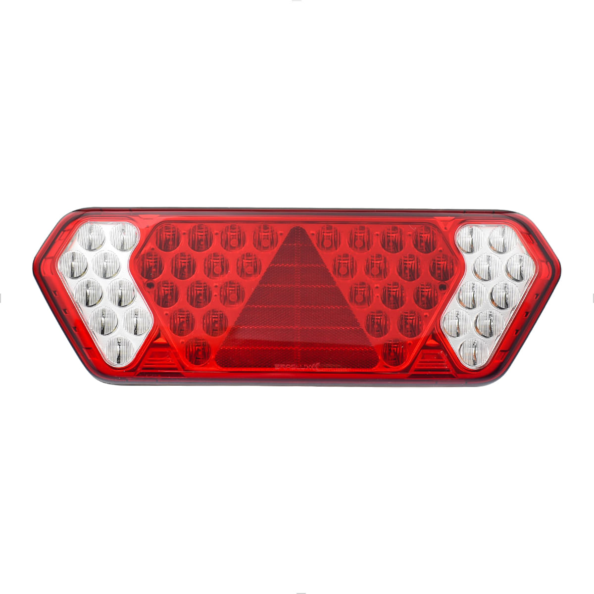 Lanterna Traseira LED Multifunção 24V Carreta Guerra Freio Ré Direção