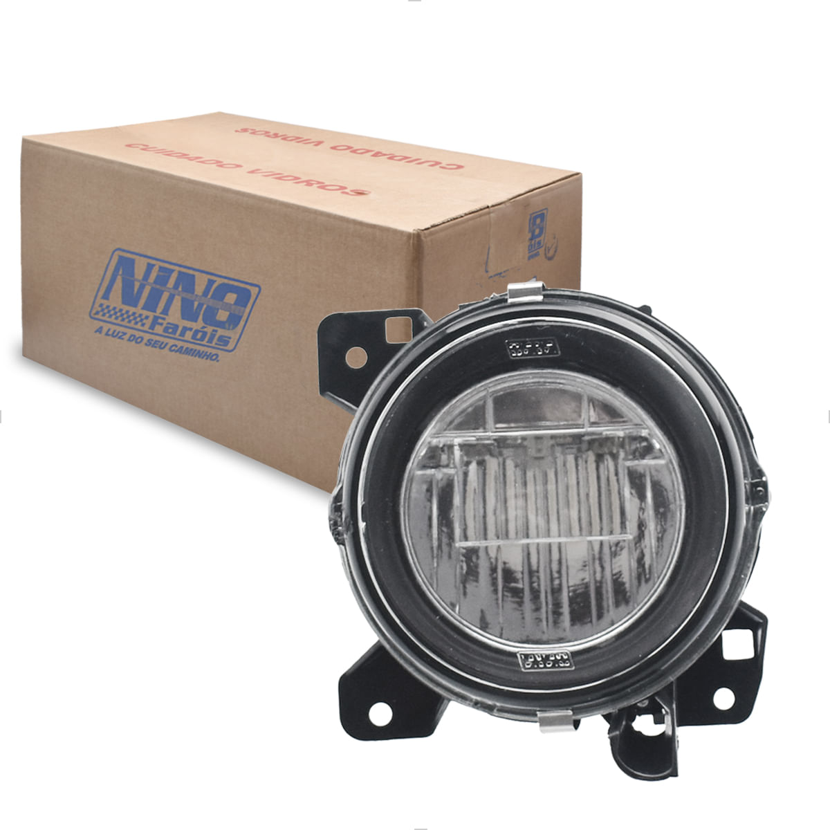 Farol Auxiliar Milha LED para Scania S5 2007 a 2018 Máscara Negra Interno
