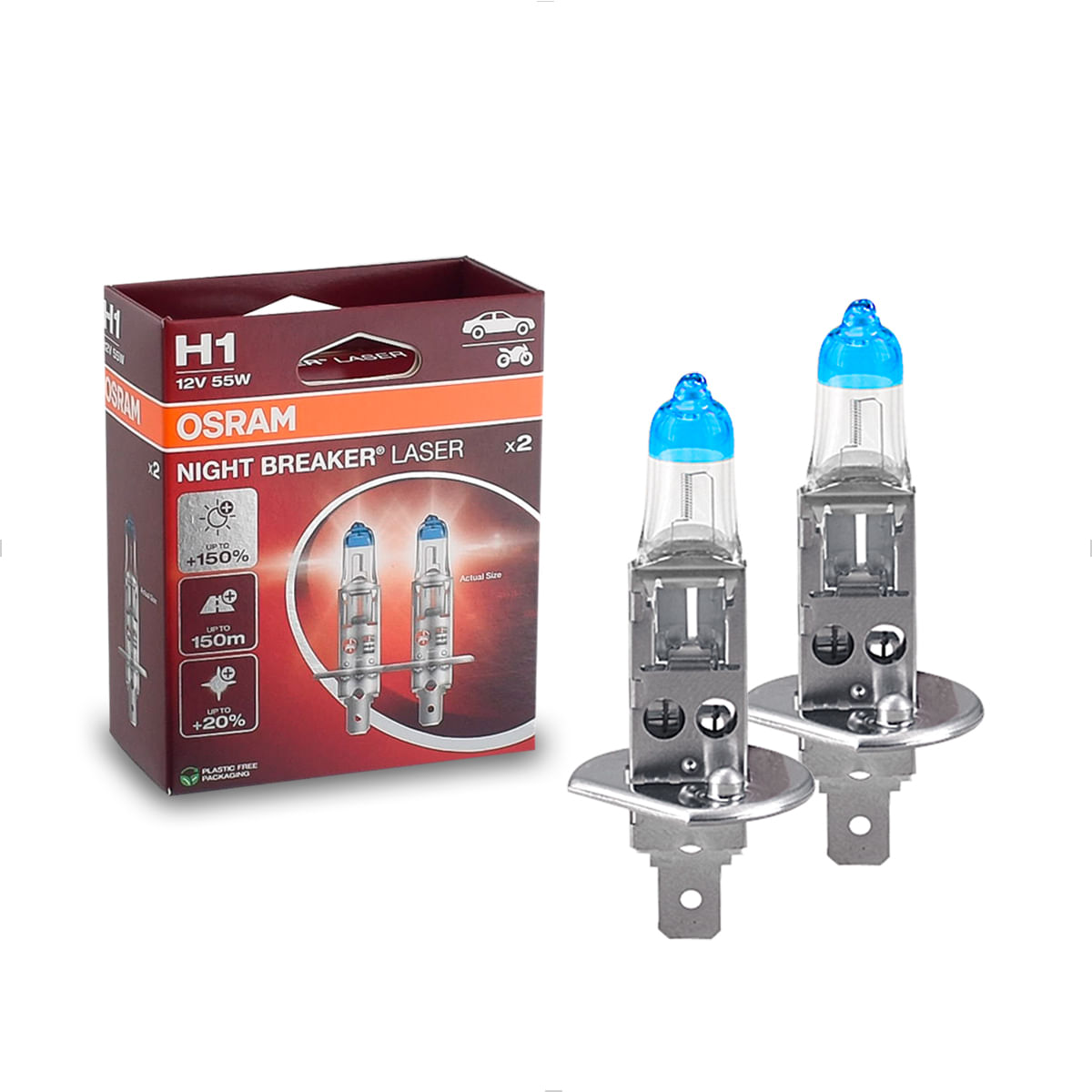 Lâmpada H1 3900K 12V 55W Night Breaker Laser - 64150NL