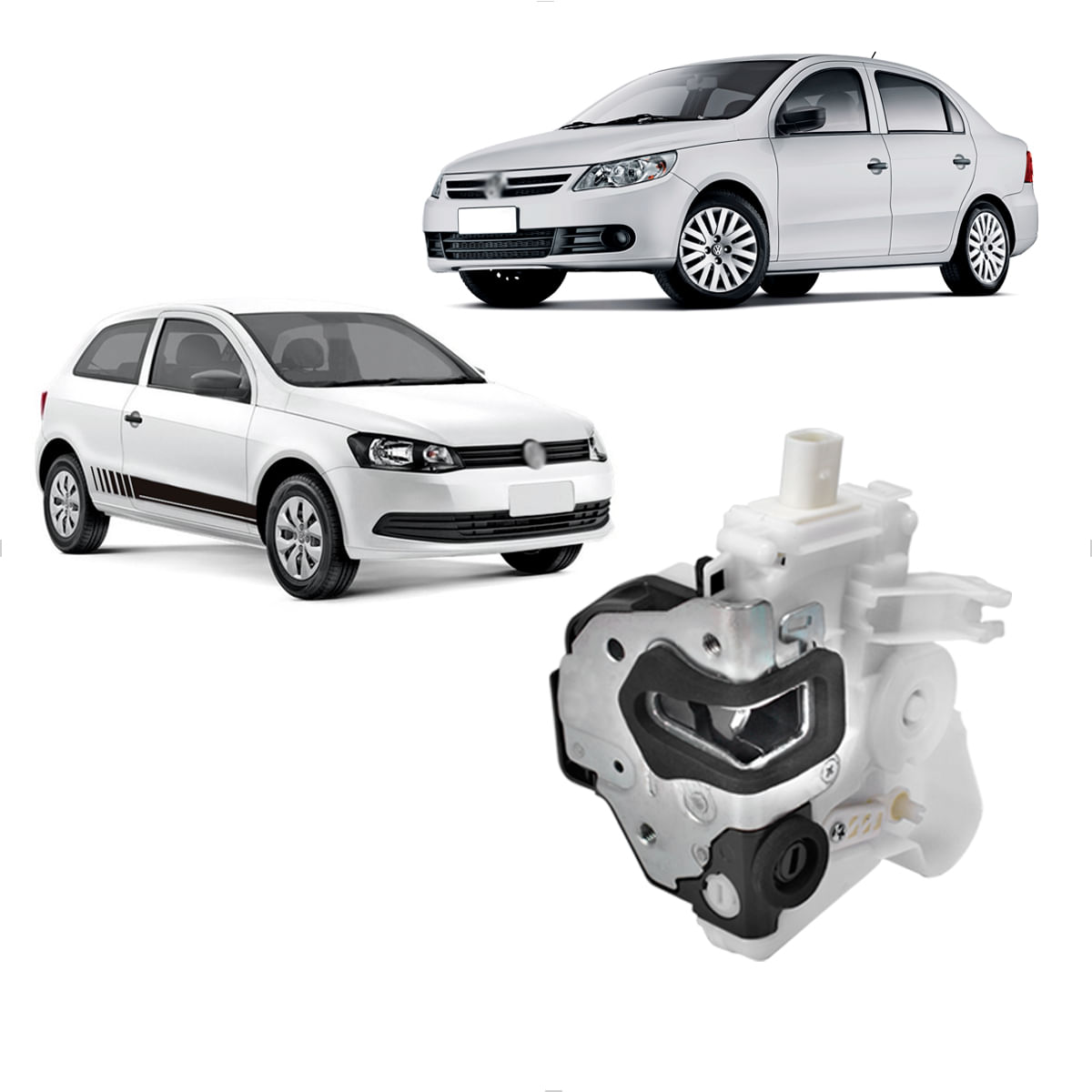Fechadura Traseira Gol Voyage G5 G6 2008 até 2016 Elétrica 2 Terminais