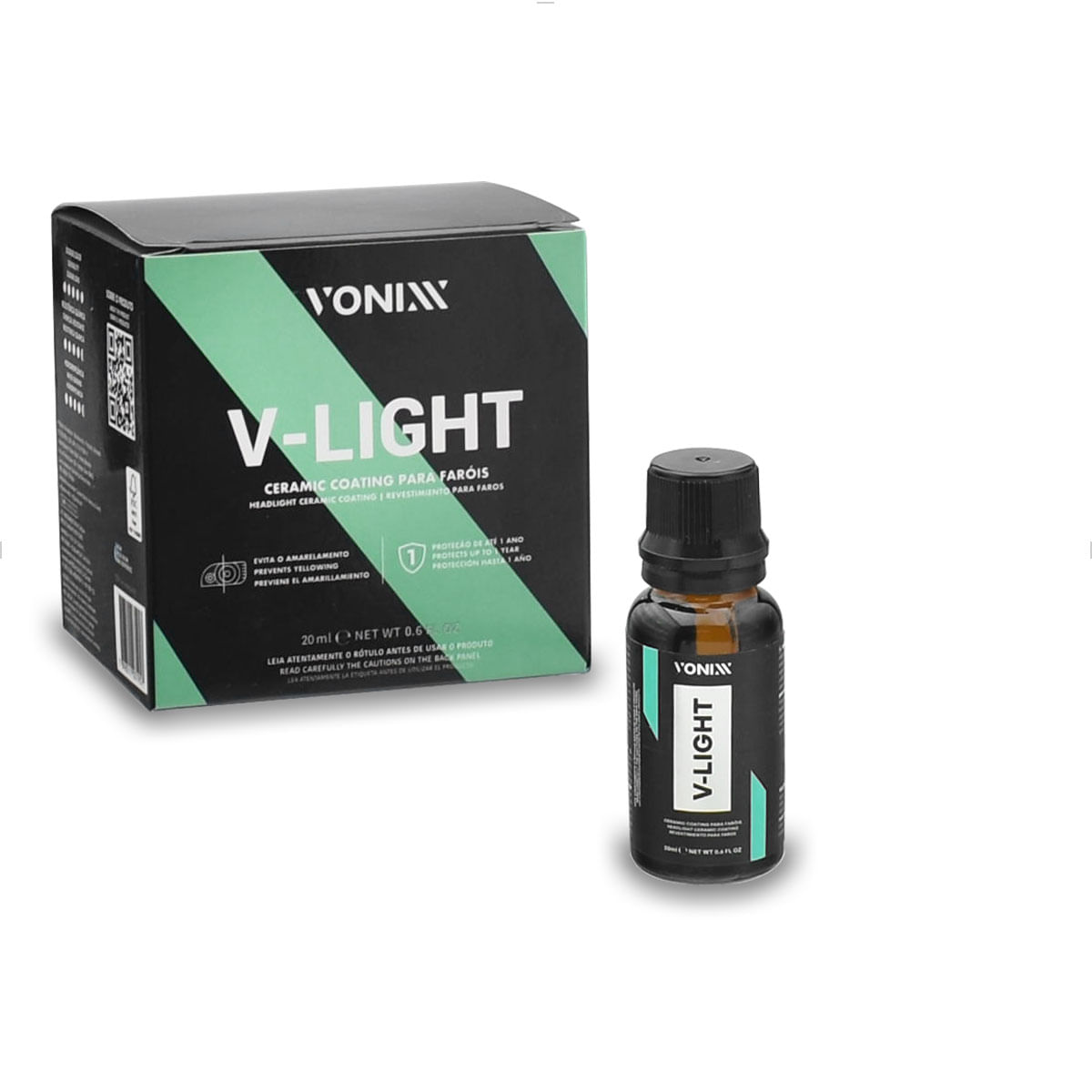 Restaurador Vitrificador V-Light Farol Ceramic Coating 20mL Vonixx