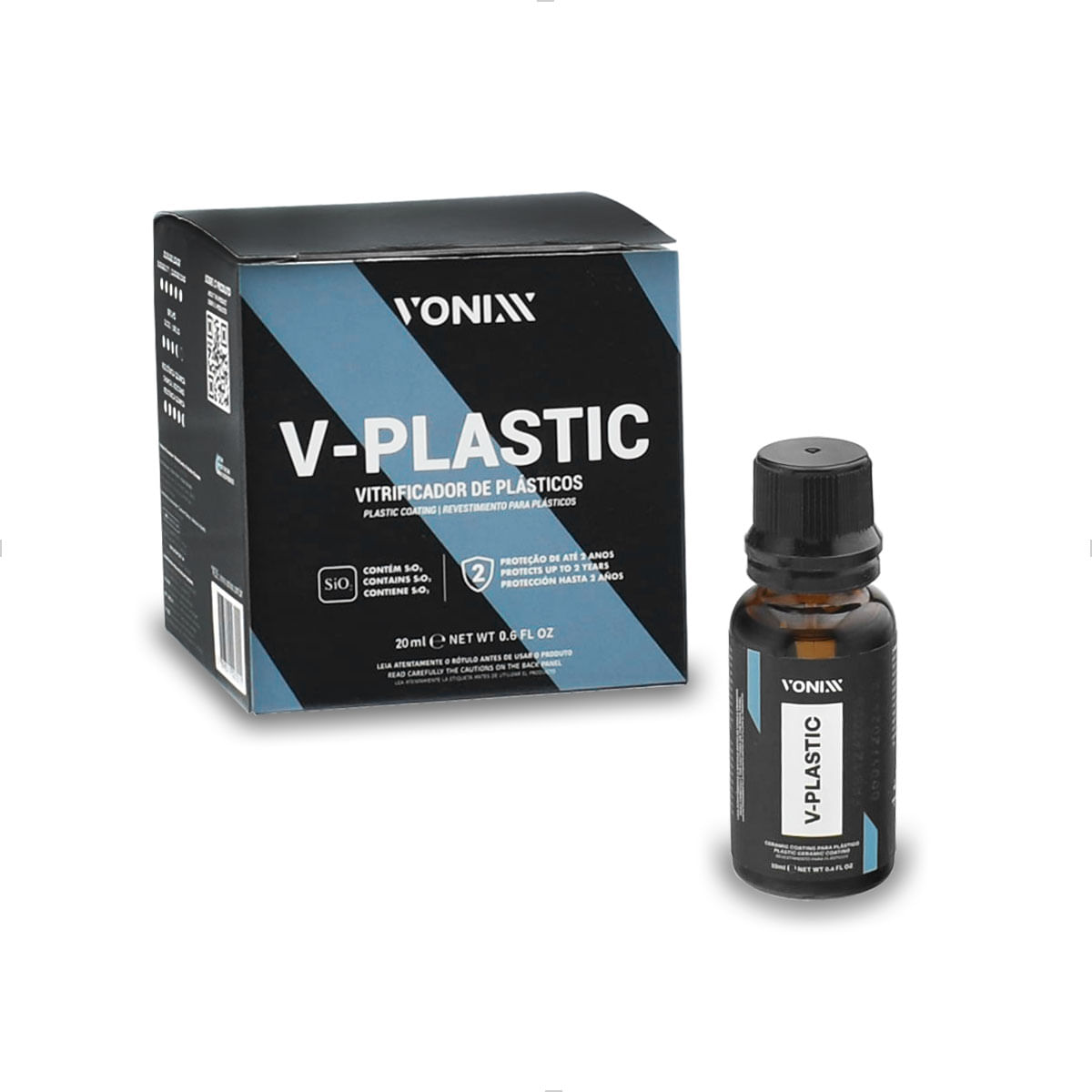 Vitrificador Restaurador Plástico V-Plastic Ceramic Coating 20mL Vonixx