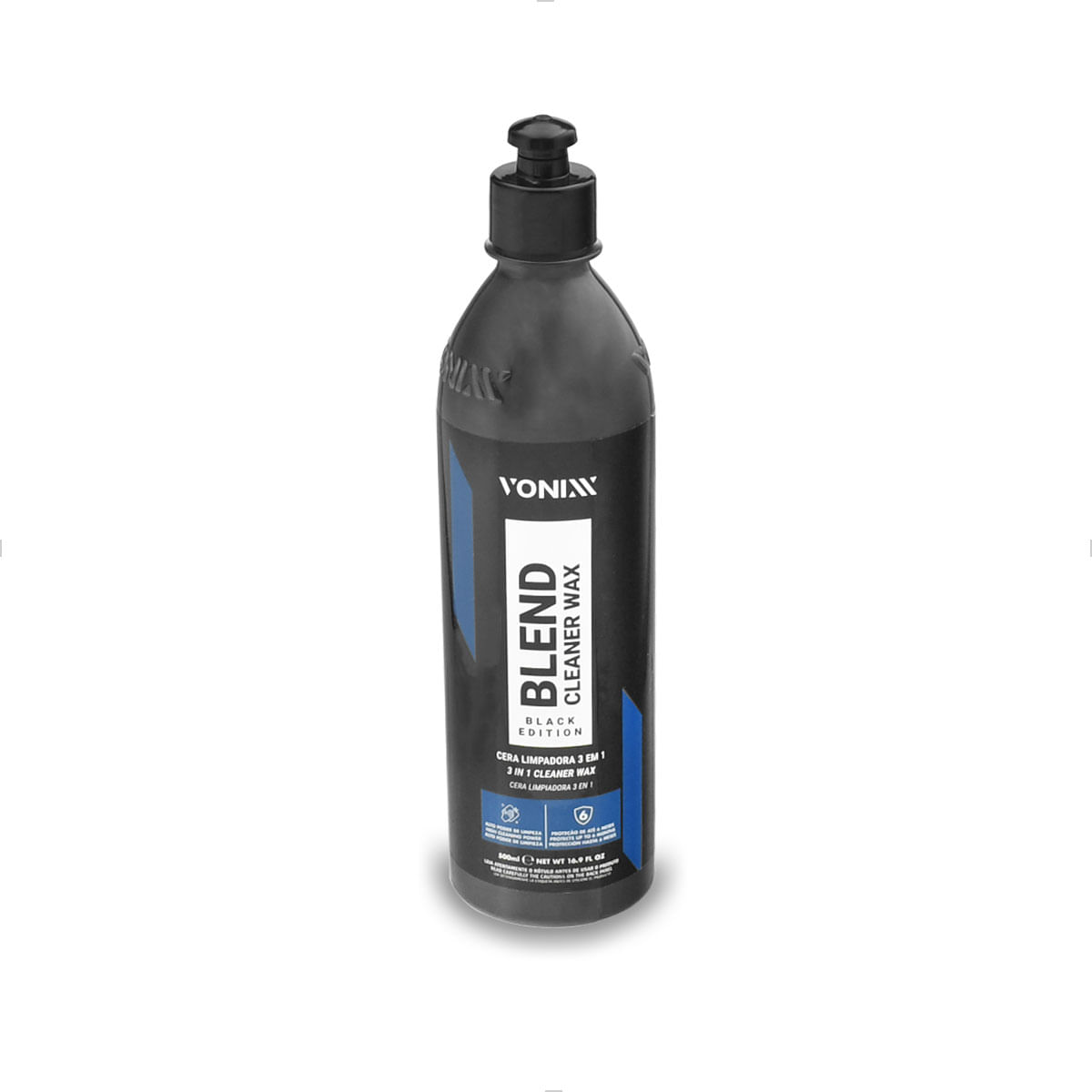 Cera Blend Cleaner Wax Black Edition 3 em 1 500mL Vonixx