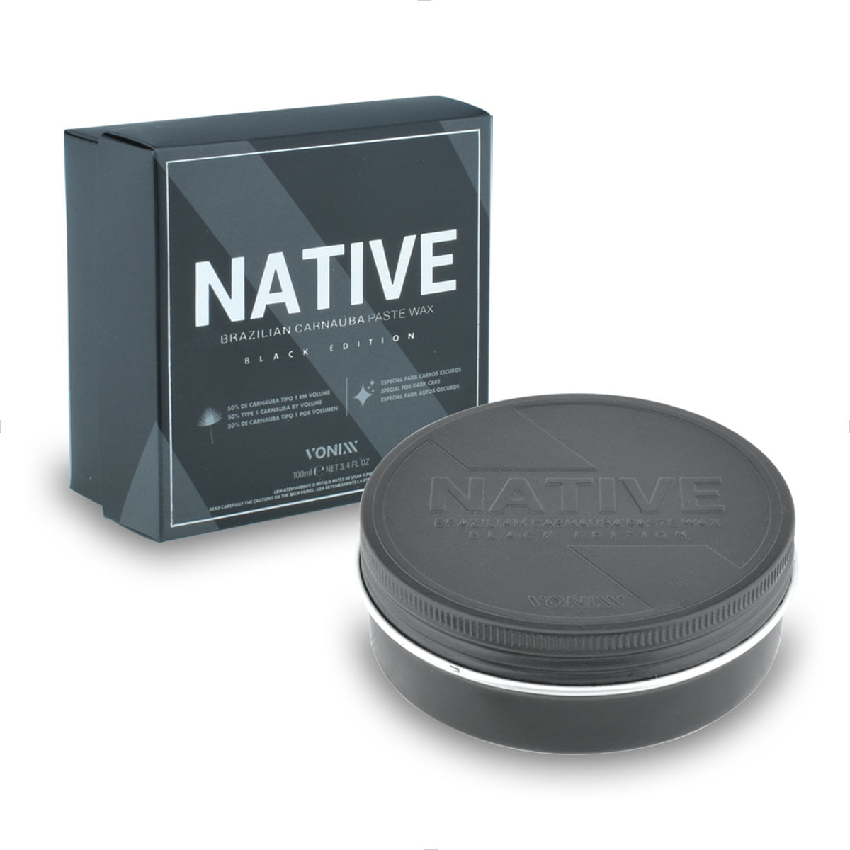 Cera Carnaúba Native Black Paste Wax Black Edition 100mL Vonixx
